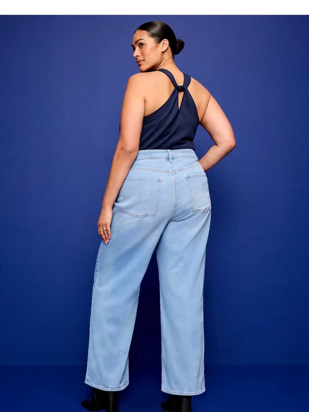Old Navy Light Blue High-Rise WOW Wide Leg Jeans (Plus Petite - 26 Short)